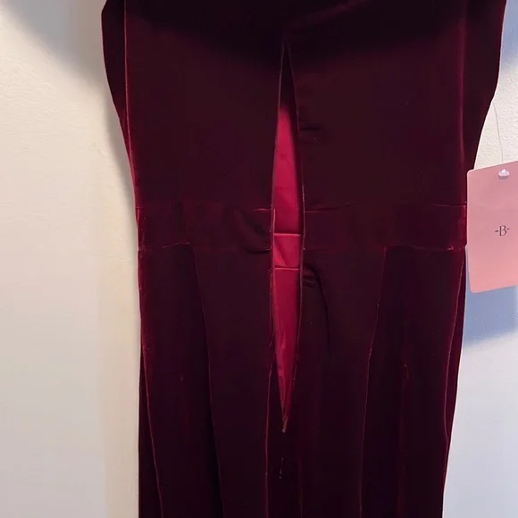 BHLDN Edison Red Velvet Dress Size 0 NWT